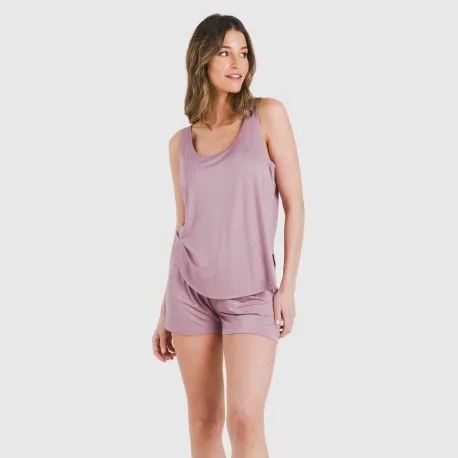 Pijama alças mulher viscosa liso