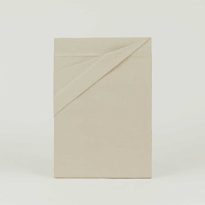 Conjunto de lençóis de algodão percal cor areia