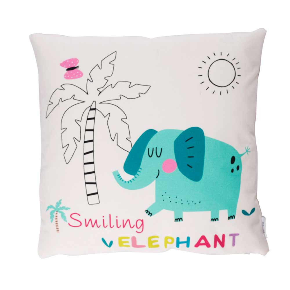 Conjunto de 2 capas de almofada com estampa de elefante