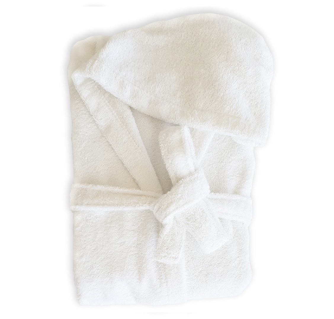 Roupão infantil branco liso 450g