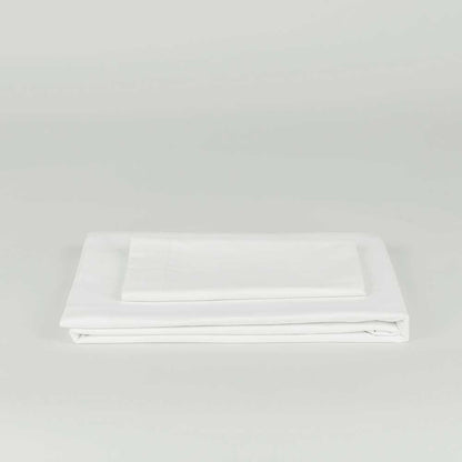 Jogo de lençóis de algodão percal branco