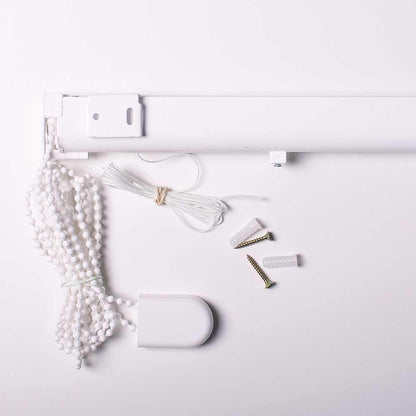 Cortina romana branca Montelino com corrente