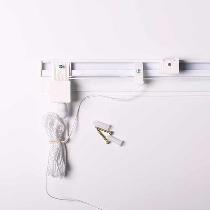 Cortina romana Morris bege com cordão