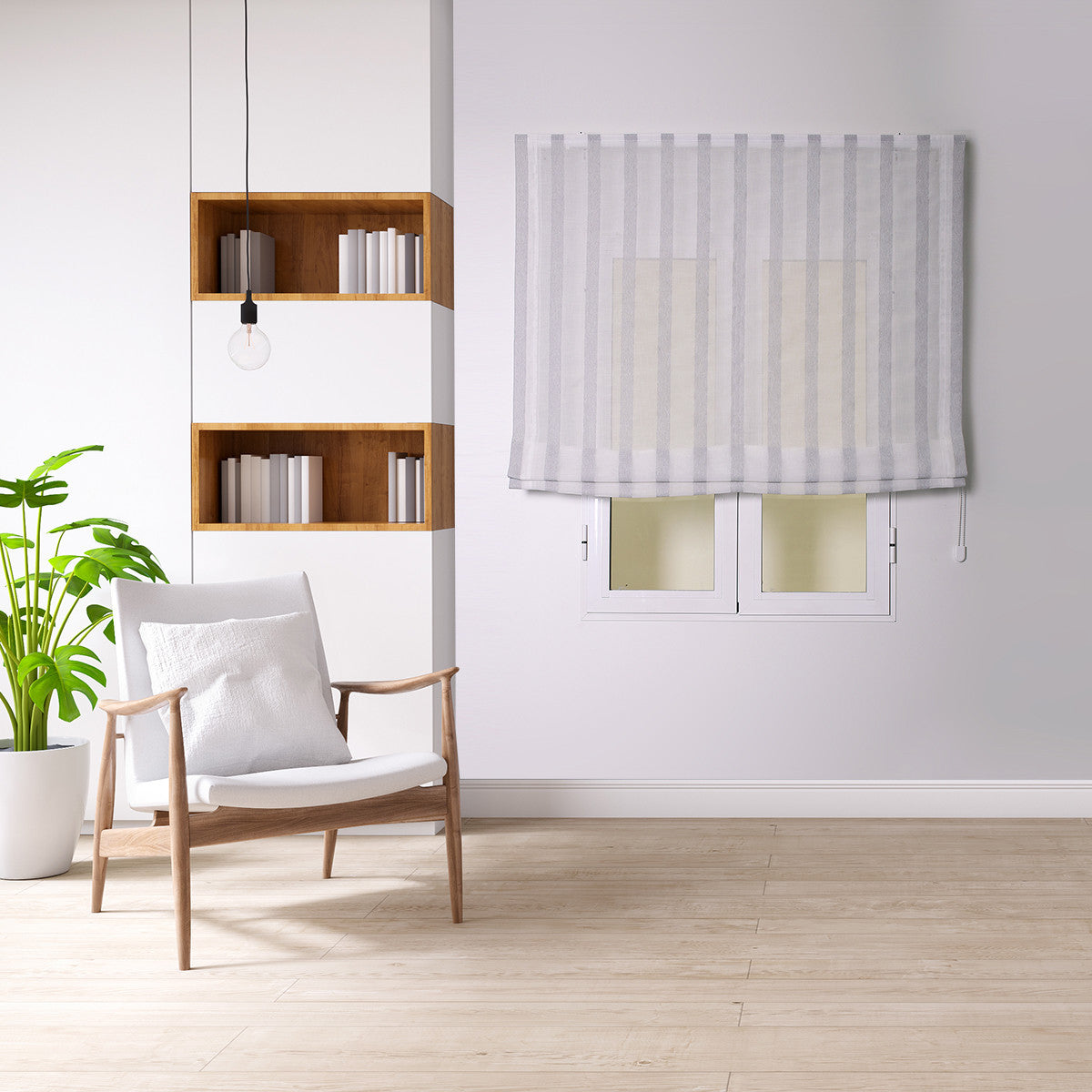 Estor paquetto Style37 blanco y gris con cadena