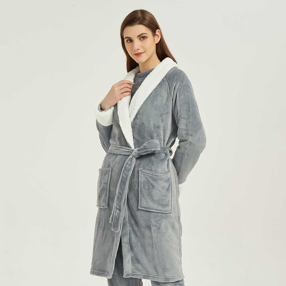 Bata terciopelo sherpa