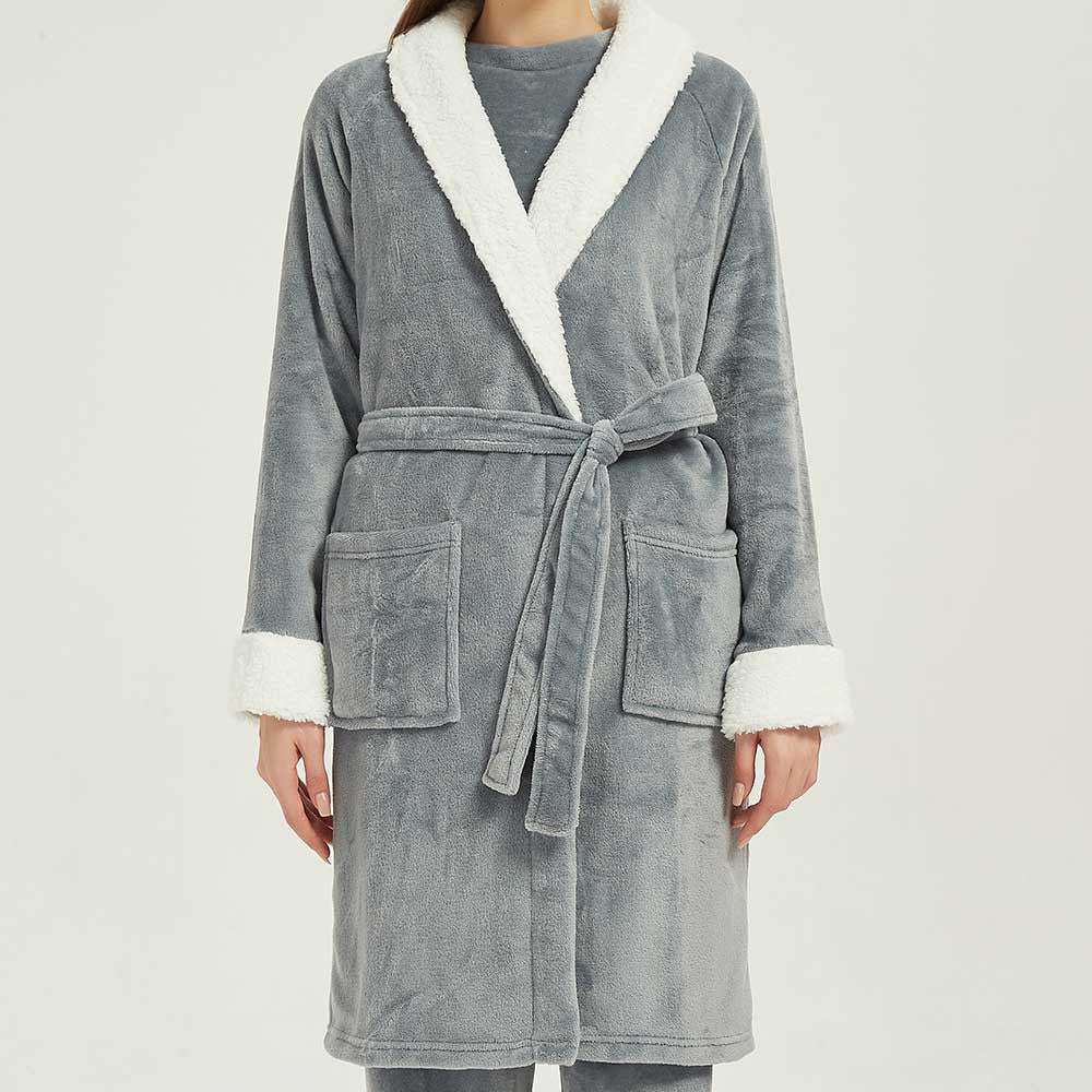 Bata terciopelo sherpa