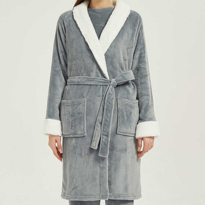 Bata terciopelo sherpa