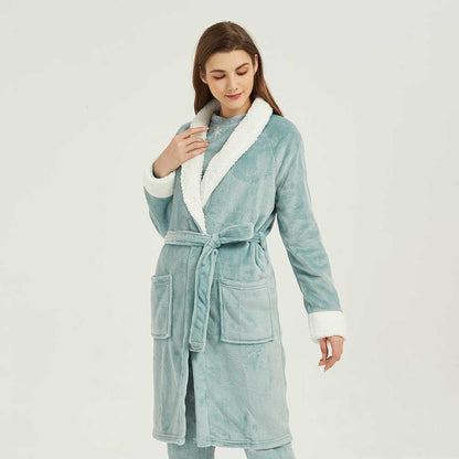 Bata terciopelo sherpa