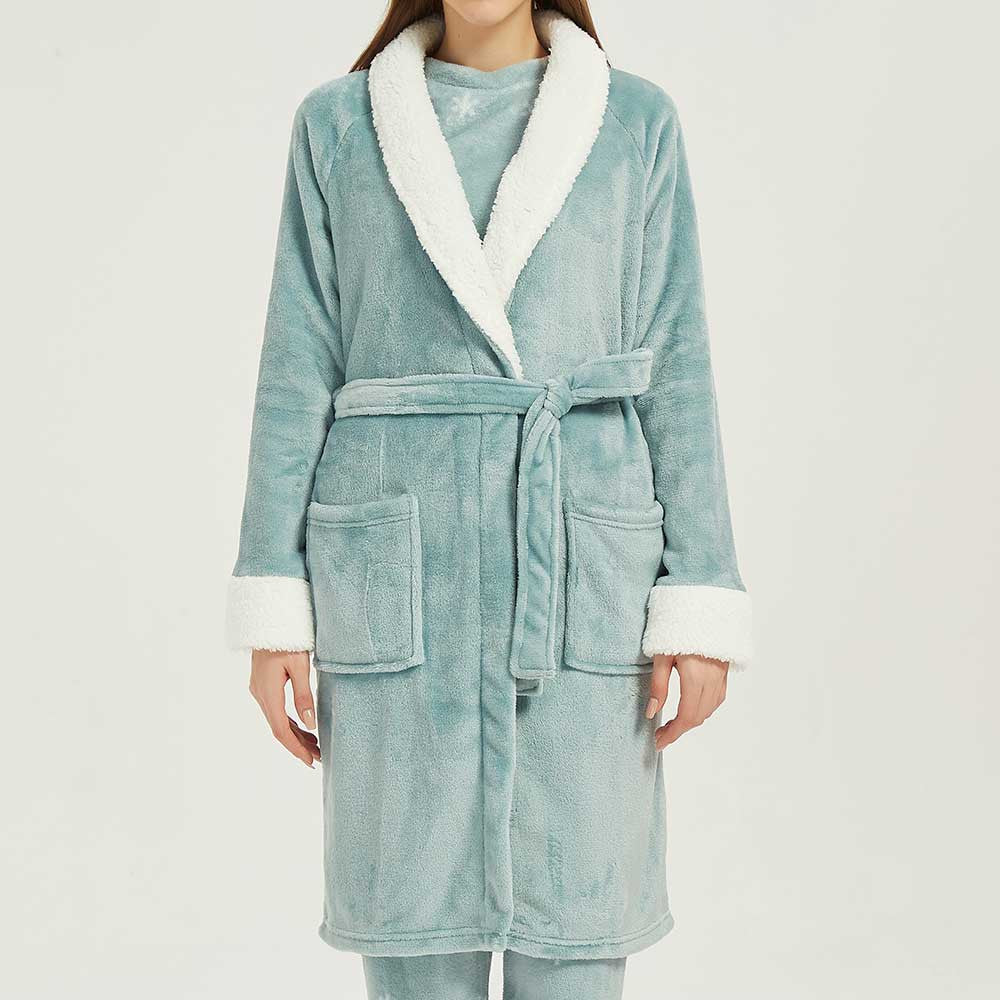 Bata terciopelo sherpa