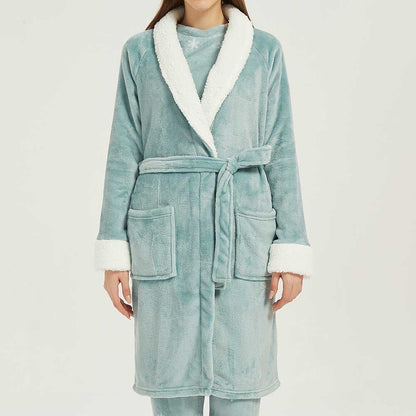 Bata terciopelo sherpa