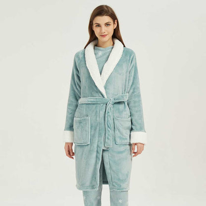 Bata terciopelo sherpa