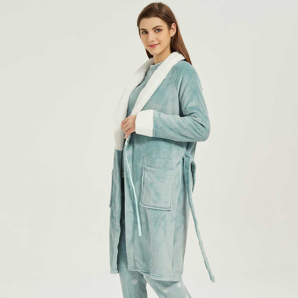 Bata terciopelo sherpa