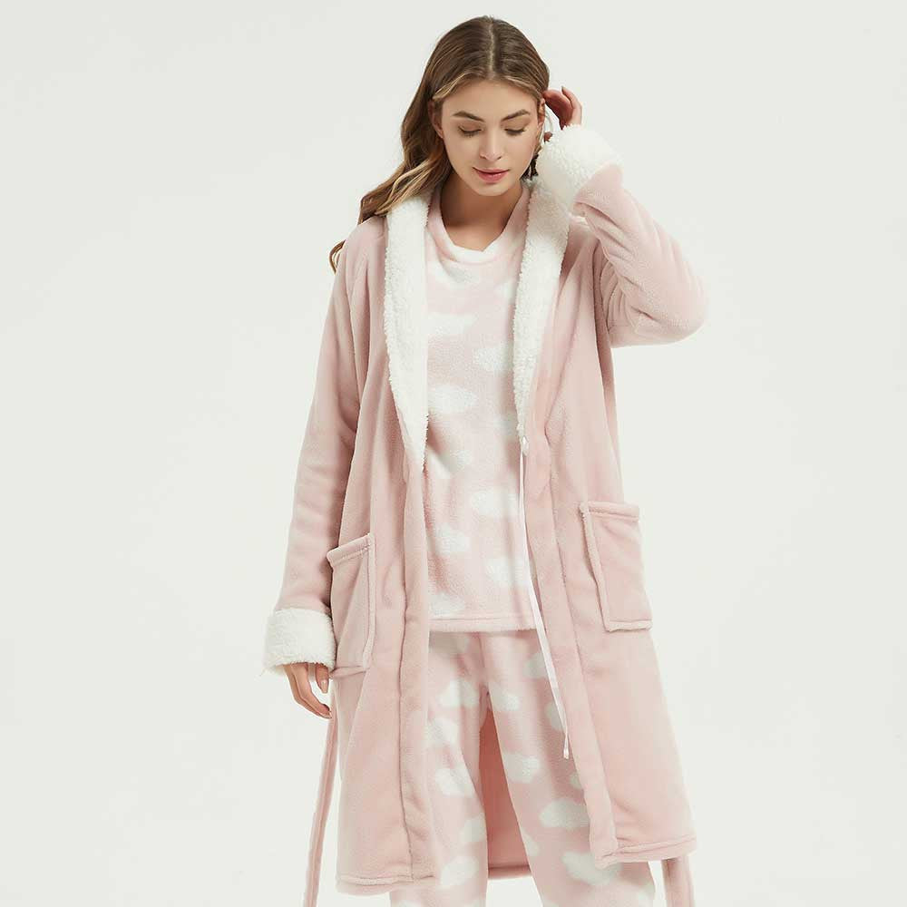 Bata terciopelo sherpa