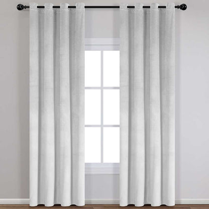 Cortina nova, veludo branco