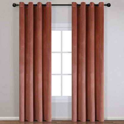 Cortina nova, veludo Marsala