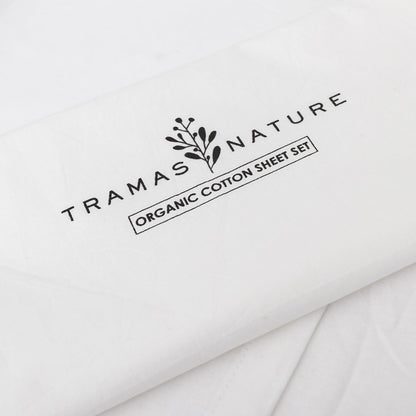 Jogo de lençóis de algodão orgânico branco