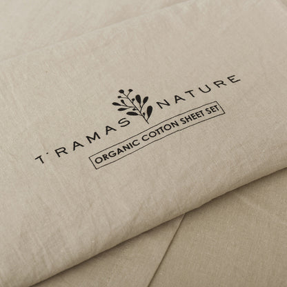 Jogo de lençóis algodão orgânico oliva