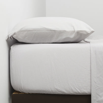 Jogo de lençóis algodão orgânico cinza