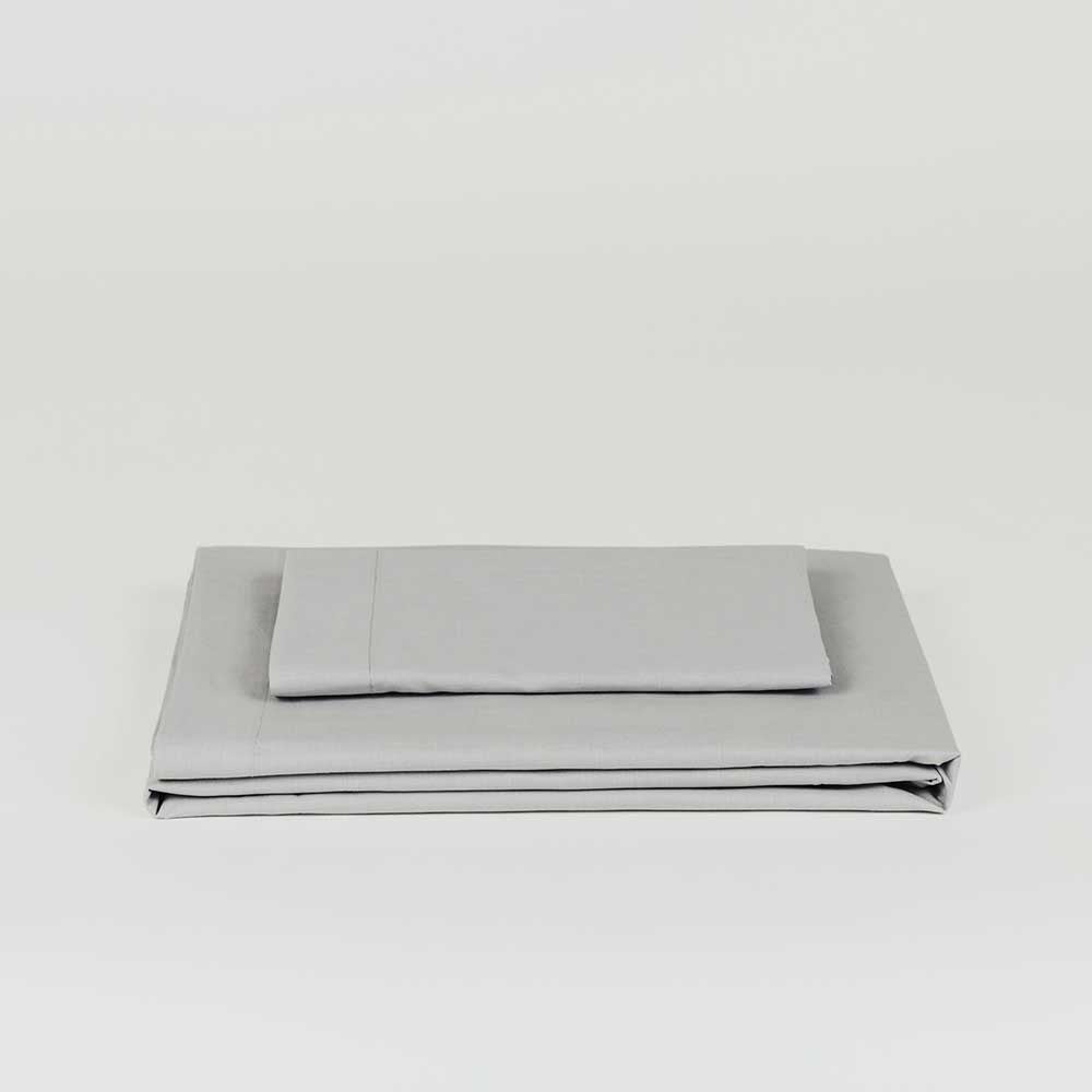 conjunto de lençóis de algodão perolado