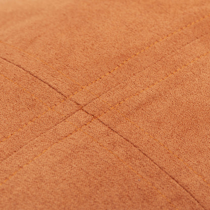 Almofada quadrante em camurça cor mandarim - capa + enchimento