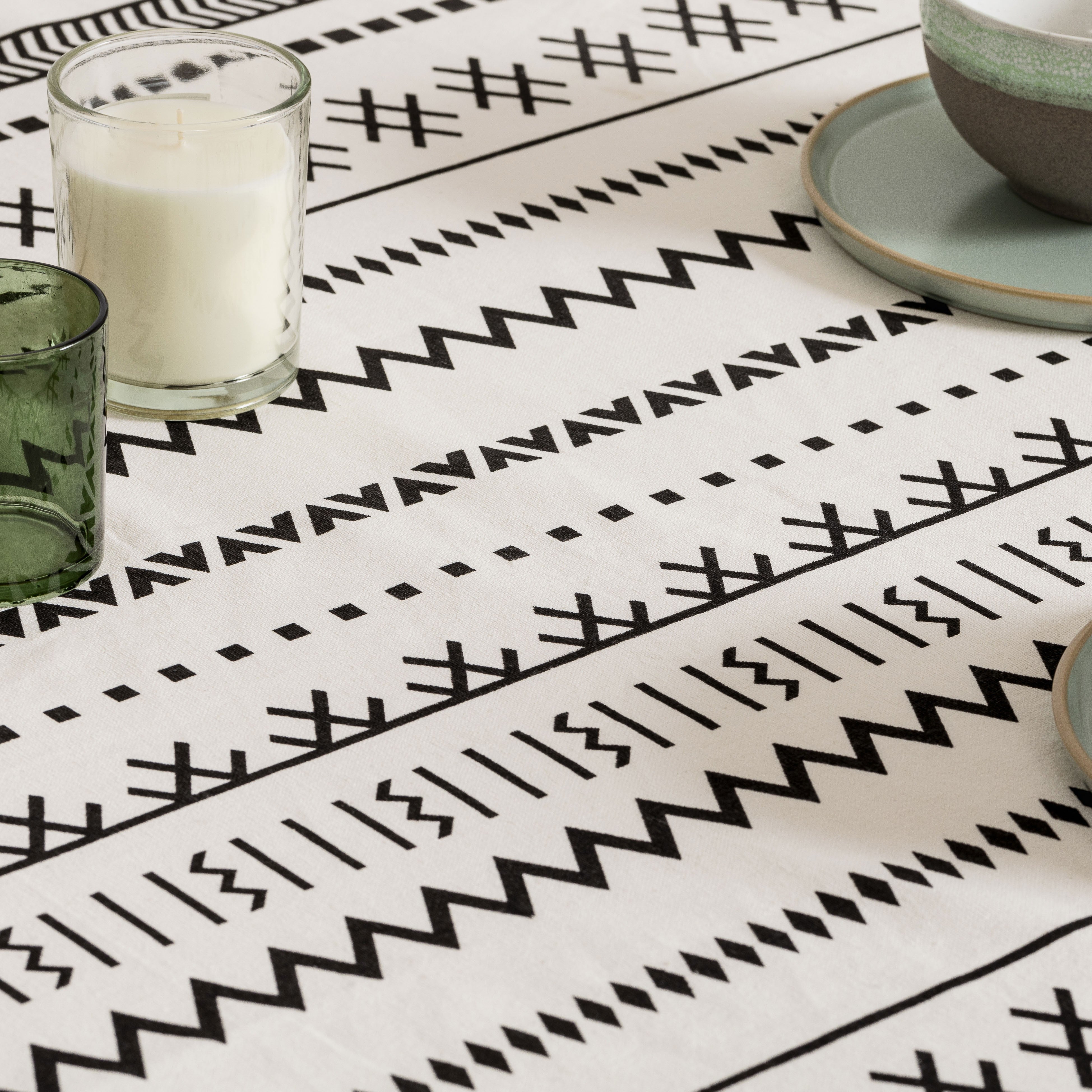 Toalha de mesa de algodão Gritos