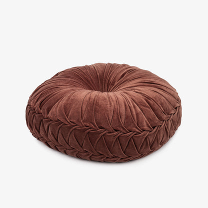 ALMOFADA DE ALGODÃO COM ESTAMPA DE FLORES EM VELUDO - CAPA + ENCHIMENTO