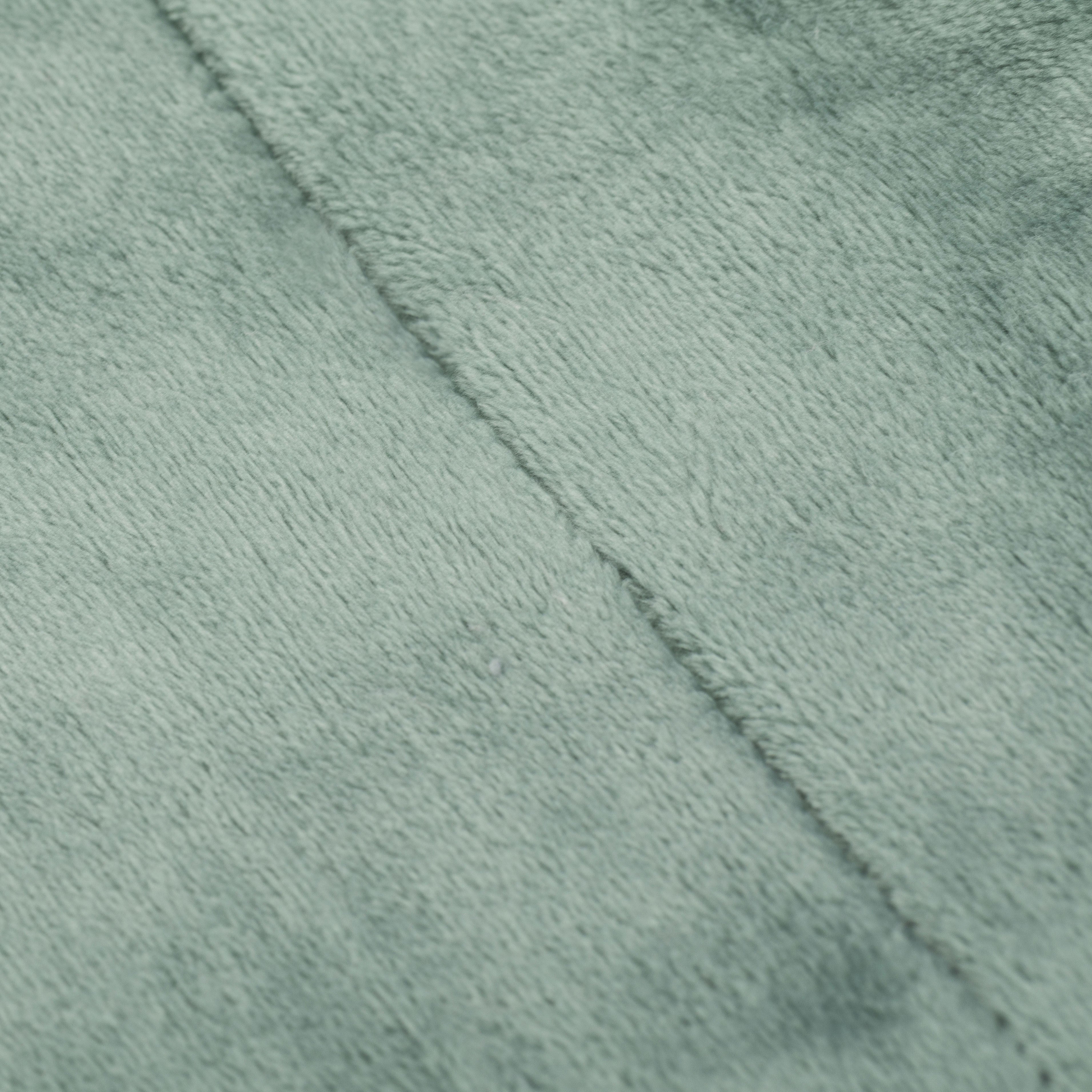 Manta francesa de veludo sherpa verde