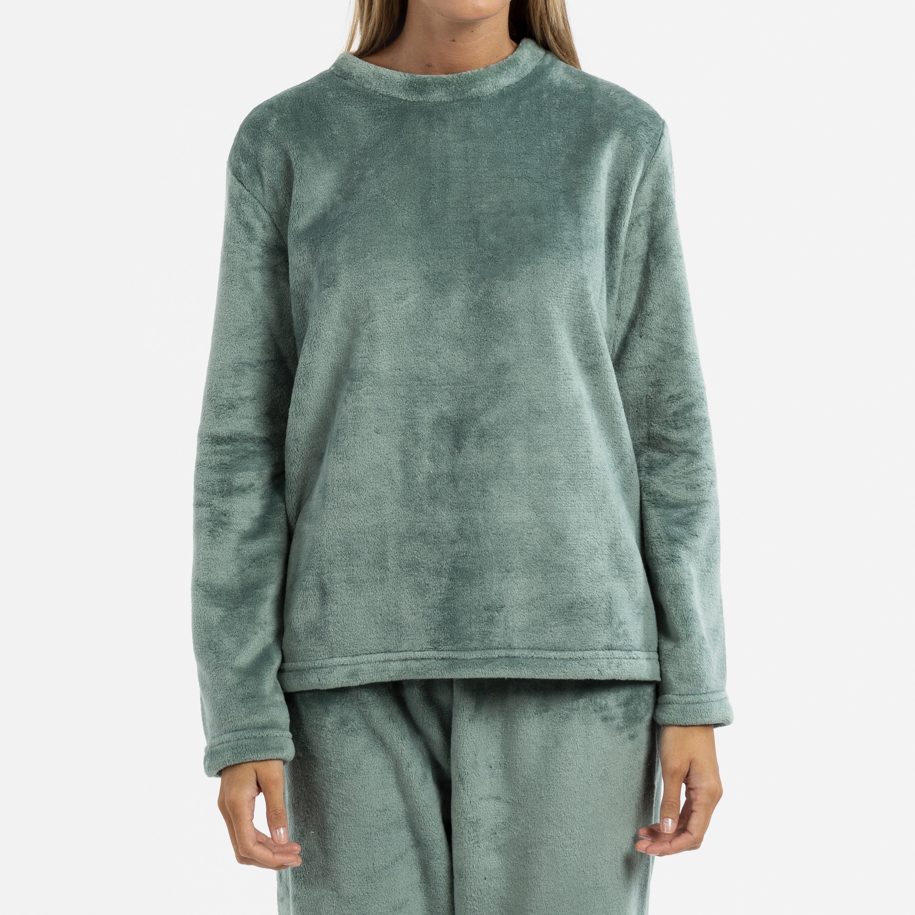 pijama francês de veludo verde