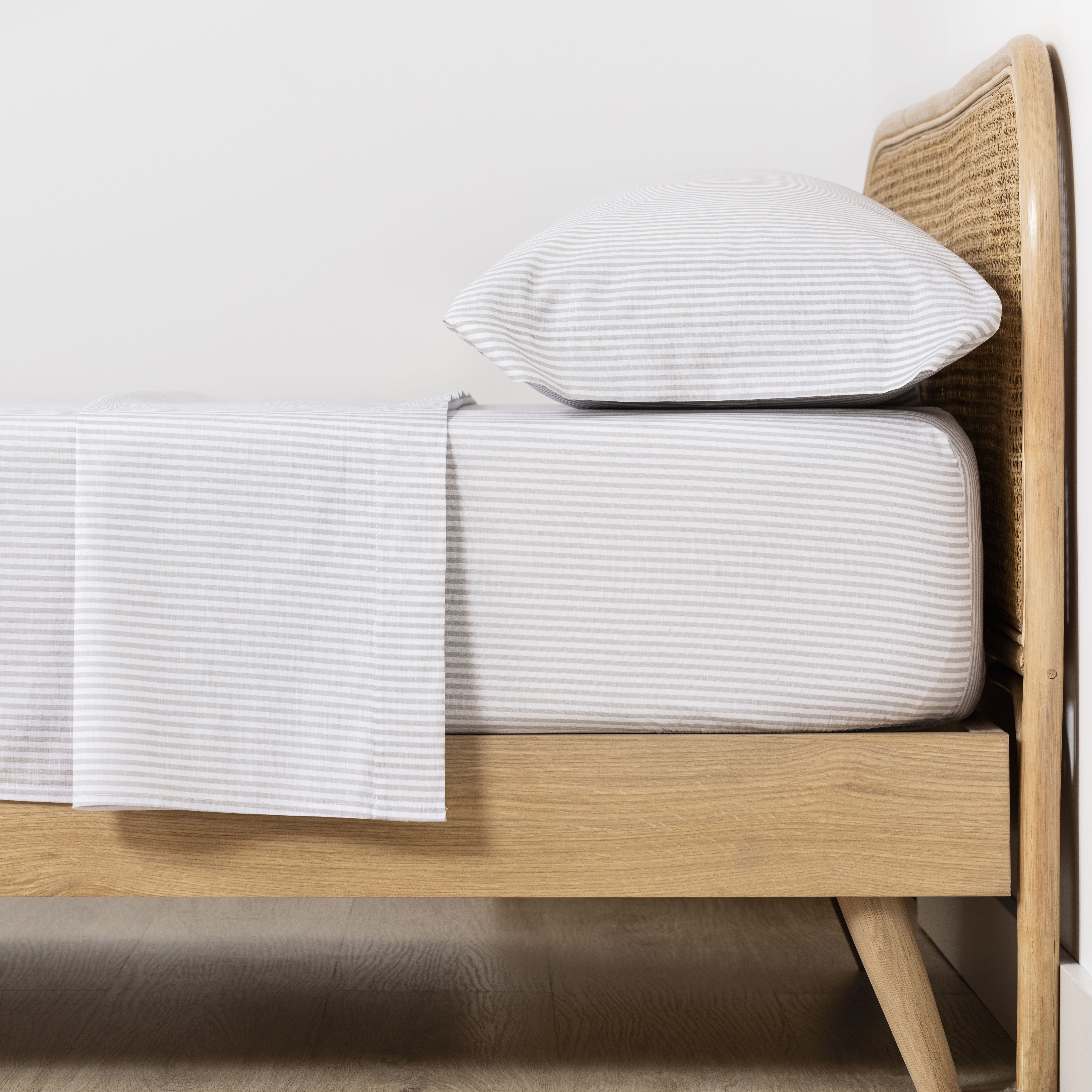 Jogo de lençóis Lista kodac cinza