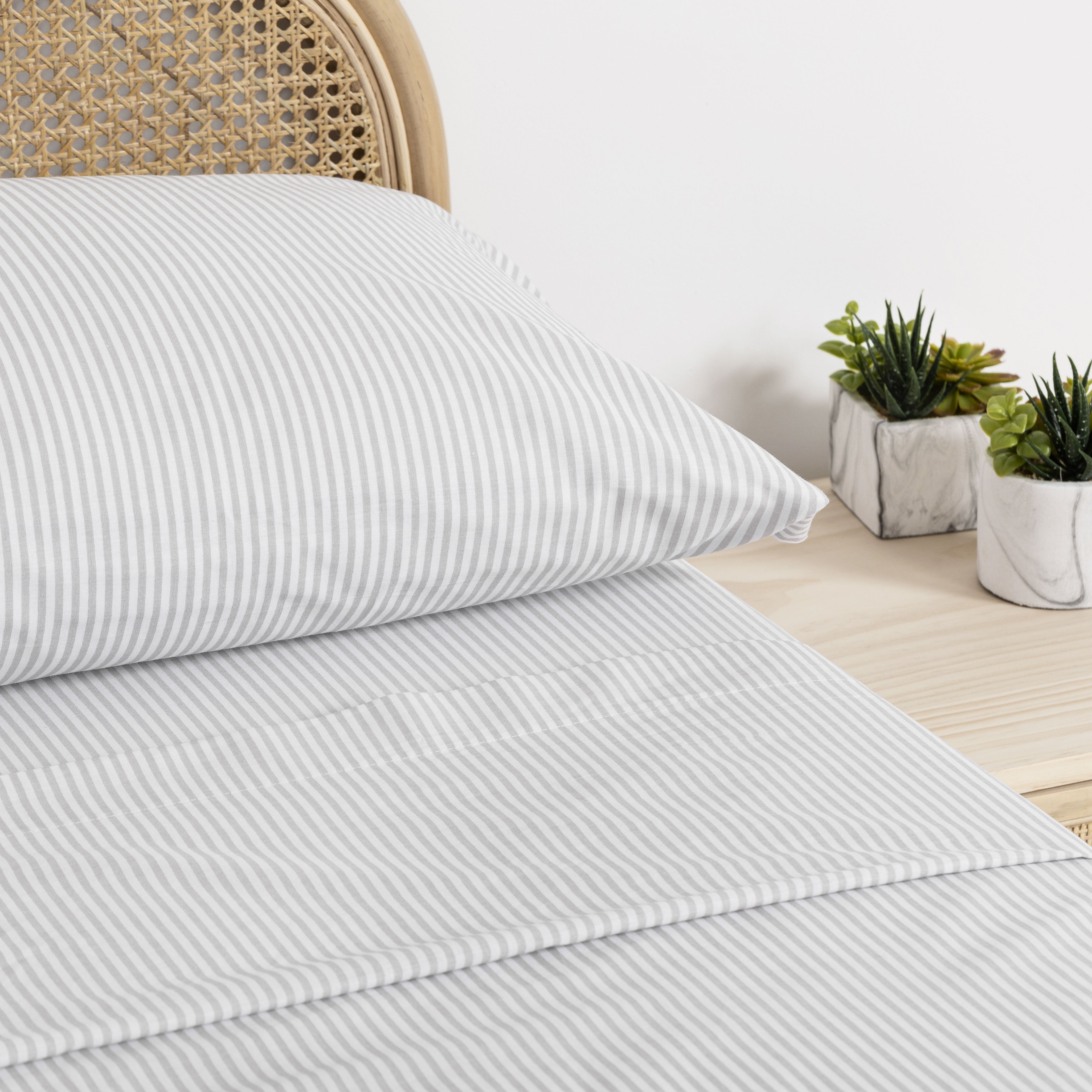 Jogo de lençóis Lista kodac cinza