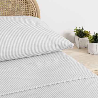 Jogo de lençóis Lista kodac cinza