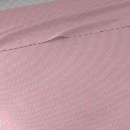 Jogo de lençóis Plumeti reversível rosa