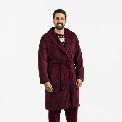 Roupão masculino coral