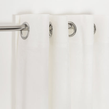 Cortina nova, veludo branco