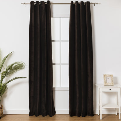 cortina de veludo de algodão preto