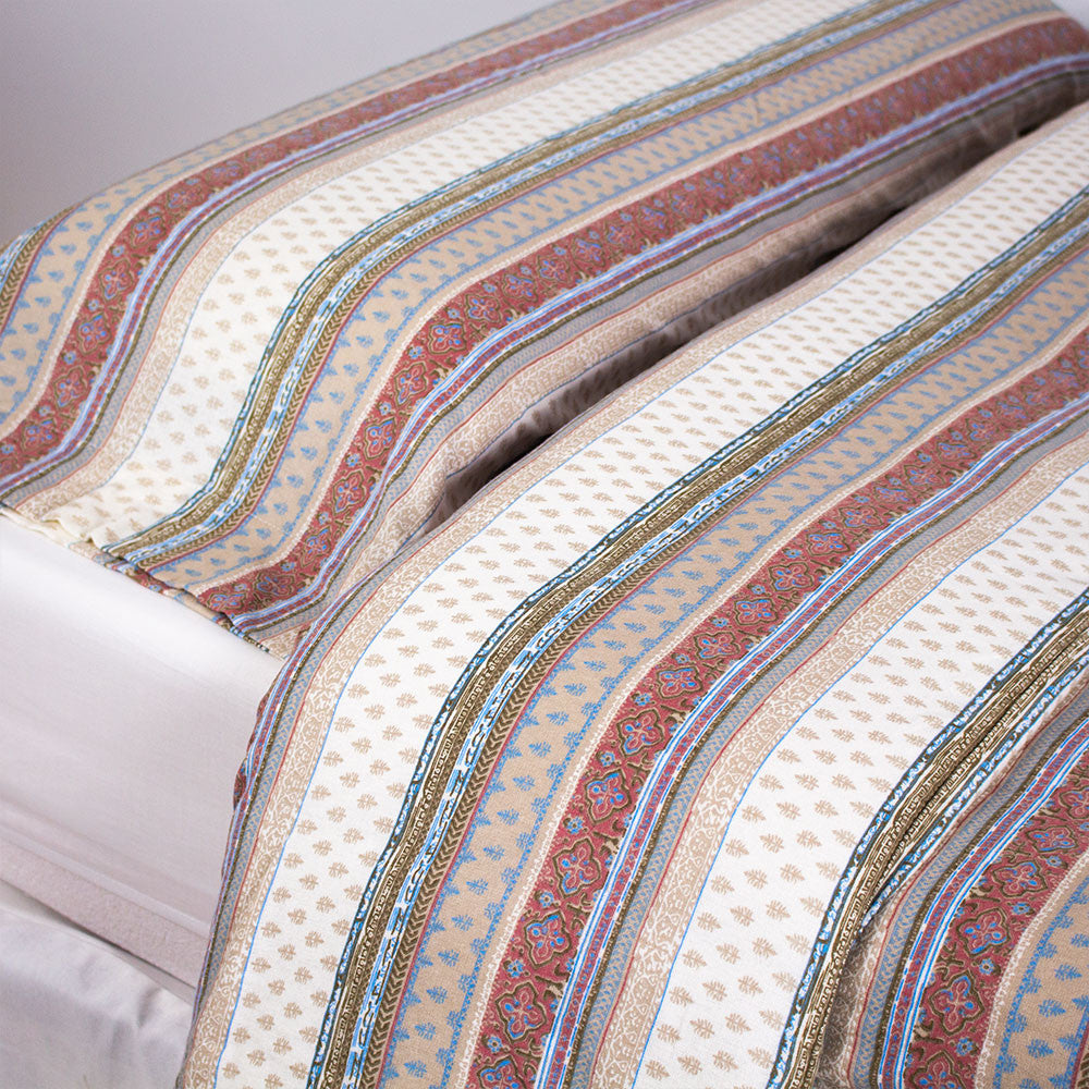 Capa de edredom Carmela de flanela para solteiro na cor marrom