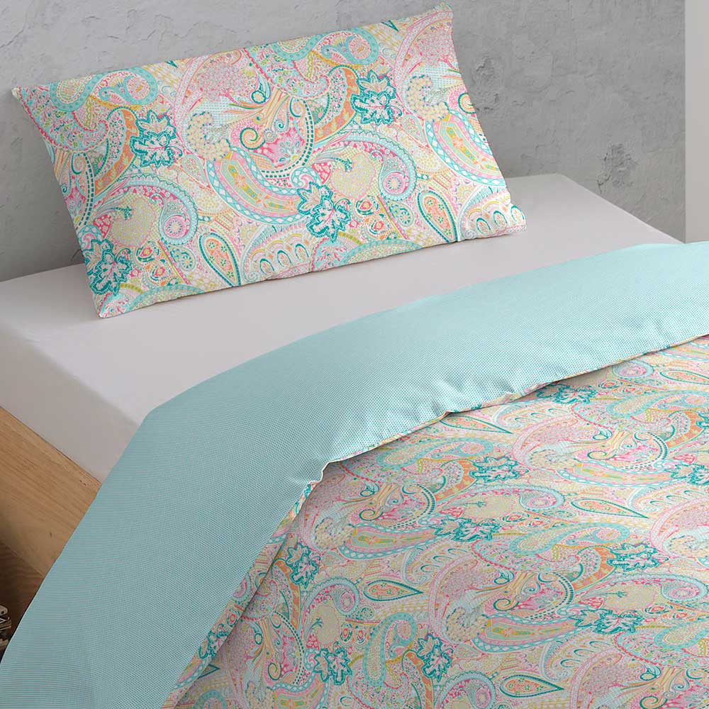 Capa de edredom de algodão Enca para solteiro