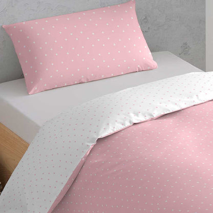 Capa de edredom de solteiro Paola em algodão rosa