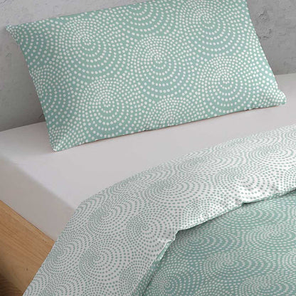 Capa de edredão algodão Katy verde tiffany