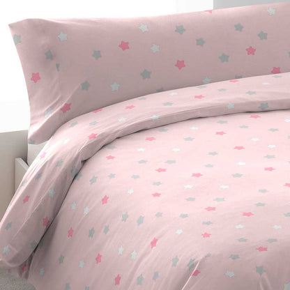 Capa de edredom de solteiro rosa Tuly
