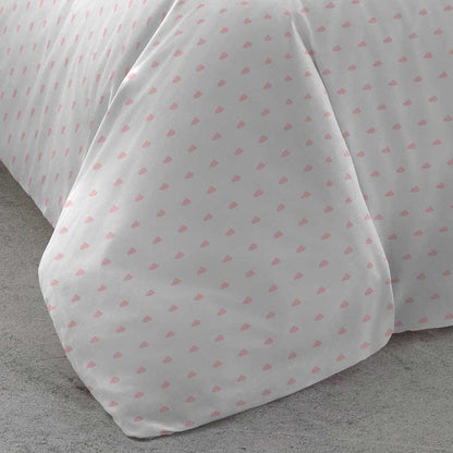 Capa de edredom de algodão rosa Nubecita para solteiro