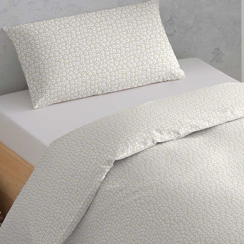 Capa de edredom de solteiro areia Silvestre