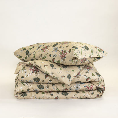 Capa de edredom de solteiro María na cor verde militar