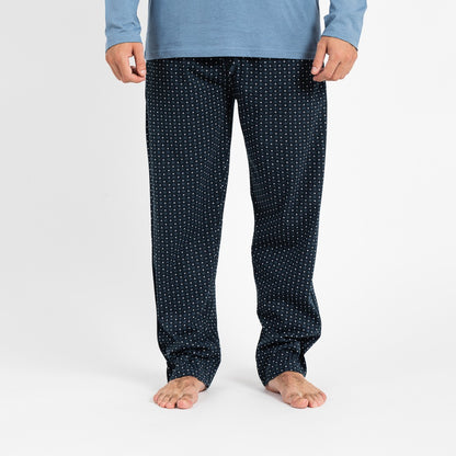 Pijama masculino de flanela, Indigo Diamond