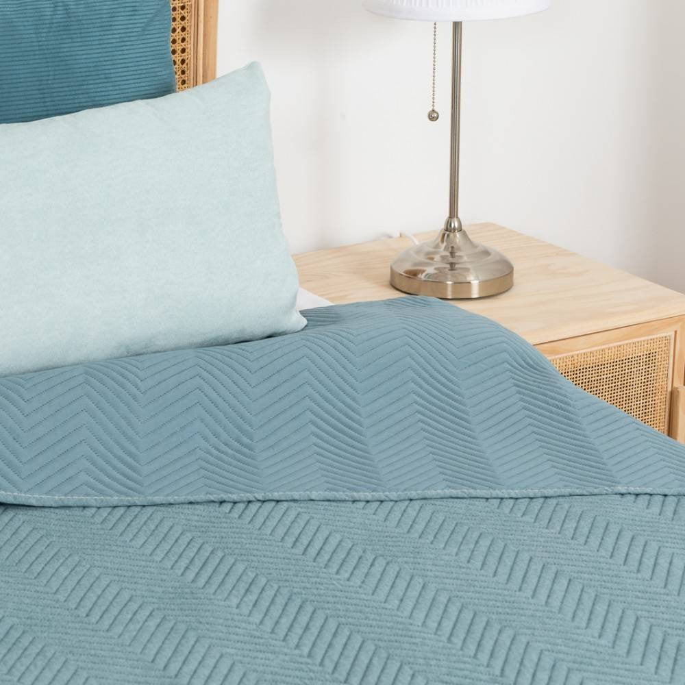 Colcha bouti lisa efecto desgastado