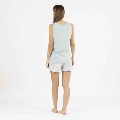 Pijama curto Nymph em algodão verde menta