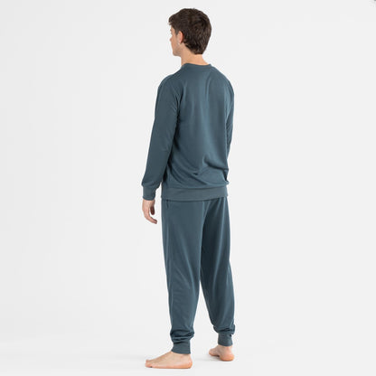 Conjunto de treino comprido masculino verde menta