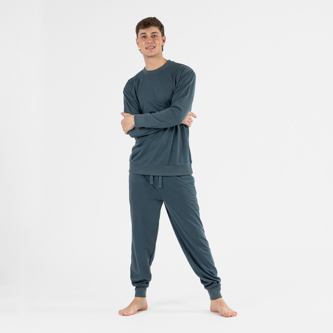 Conjunto de treino comprido masculino verde menta