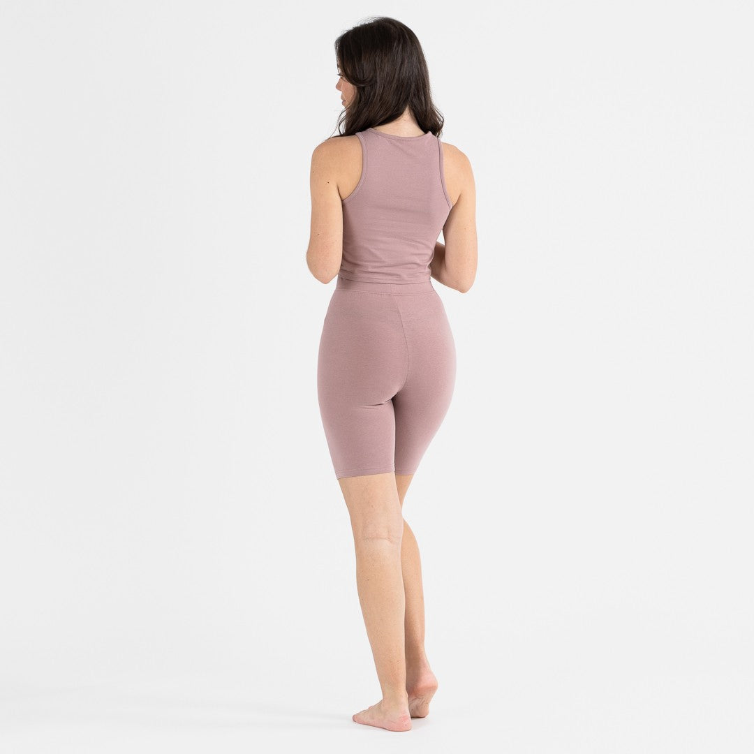 Conjunto esportivo feminino de calça culote lilás