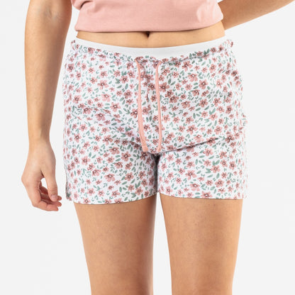 Pijama curto de algodão rosa Vita
